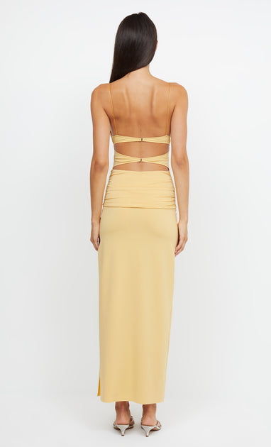 Bec and bridge 2024 yellow midi dress