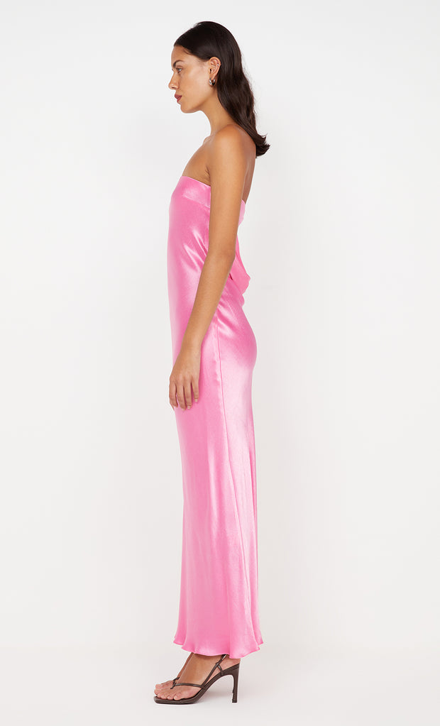 MOON DANCE STRAPLESS DRESS - CANDY PINK