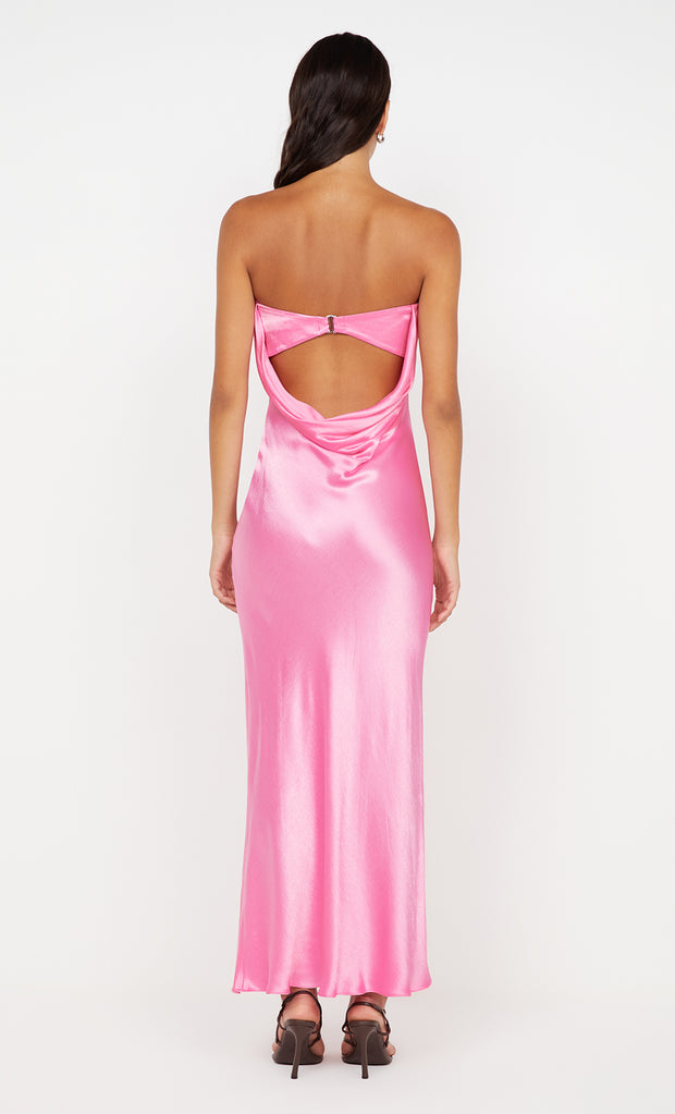 MOON DANCE STRAPLESS DRESS - CANDY PINK