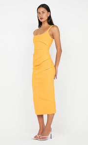 KARINA TUCK MIDI DRESS - MANGO