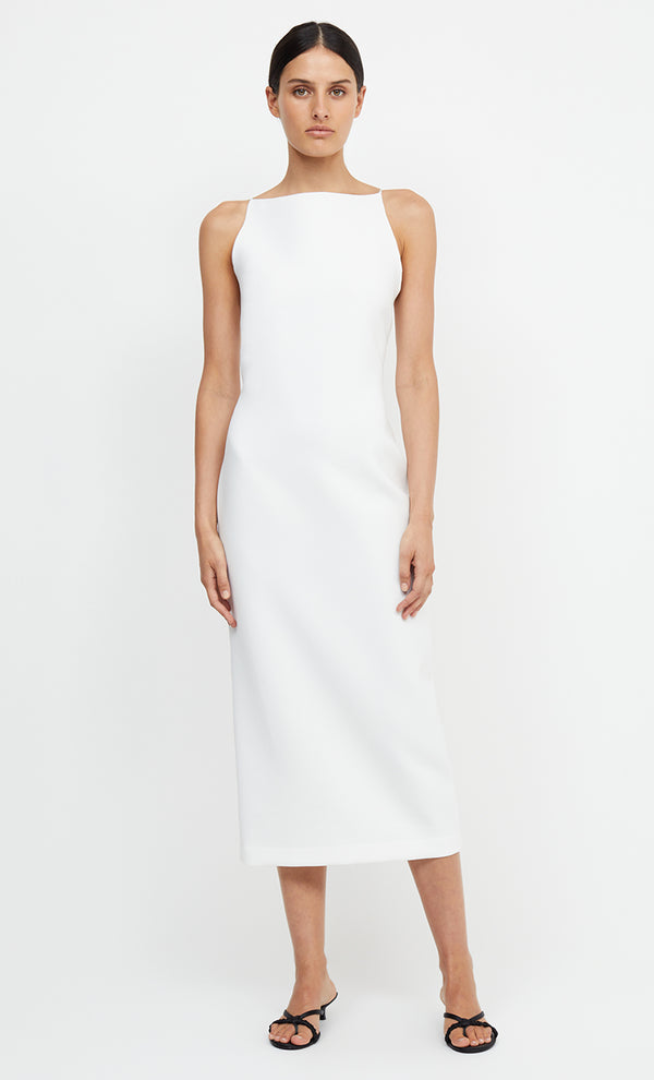 GRACE BOATNECK MIDI DRESS - IVORY