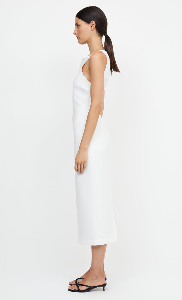 GRACE BOATNECK MIDI DRESS - IVORY