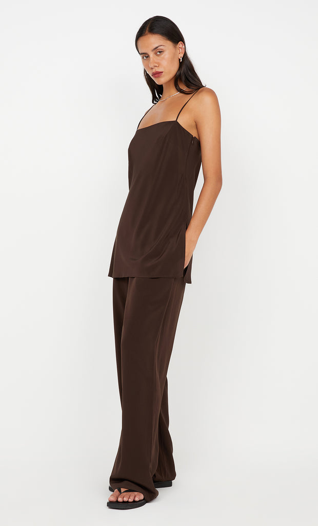 SILK PANT - CHOC