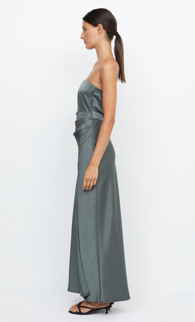 Dreamer Strapless Bridal Formal Dark Willow Maxi Dress by Bec + Bridge