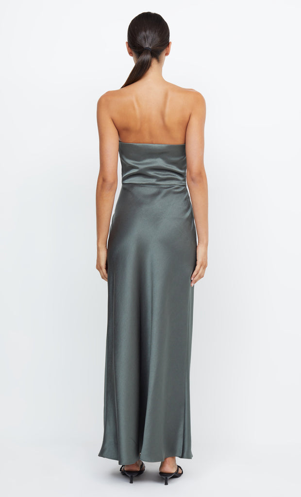 Dreamer Strapless Bridal Formal Dark Willow Maxi Dress by Bec + Bridge