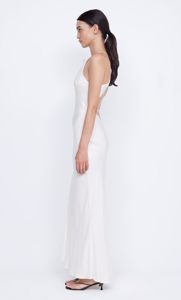 ADORE HALTER MAXI DRESS - CREAM