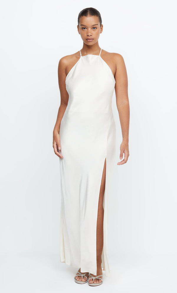 ADORE HALTER MAXI DRESS - CREAM