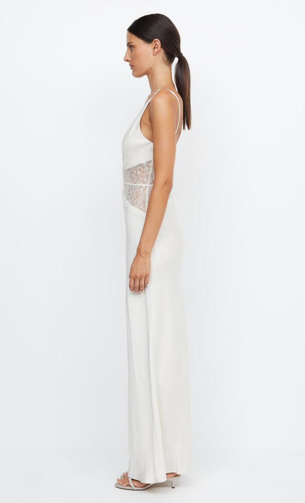 Celine Maxi Bridal Dress Lace Detail in White Ivory by Bec + Bridge