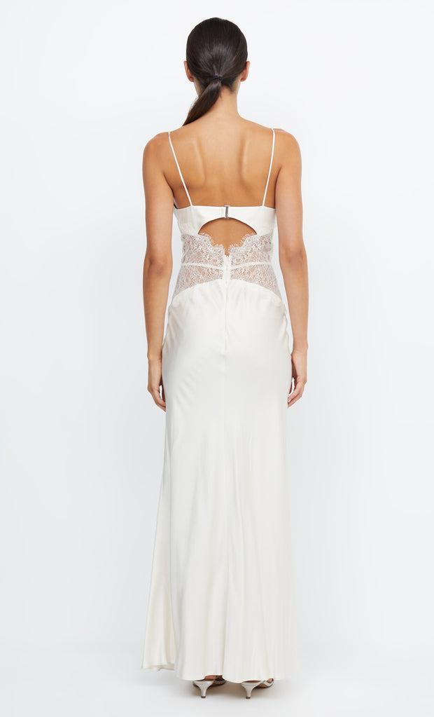 Celine Maxi Bridal Dress Lace Detail in White Ivory by Bec + Bridge