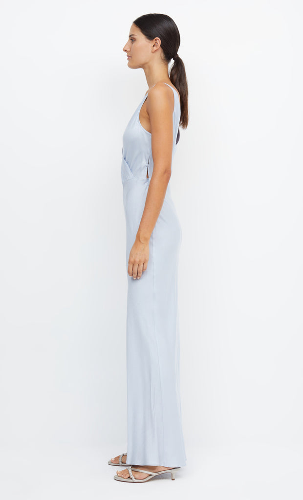 ADORE V MAXI DRESS - DUSTY BLUE