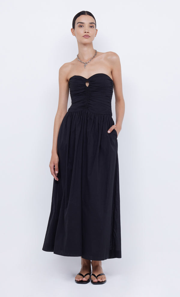 PALMER STRAPLESS MAXI  - BLACK