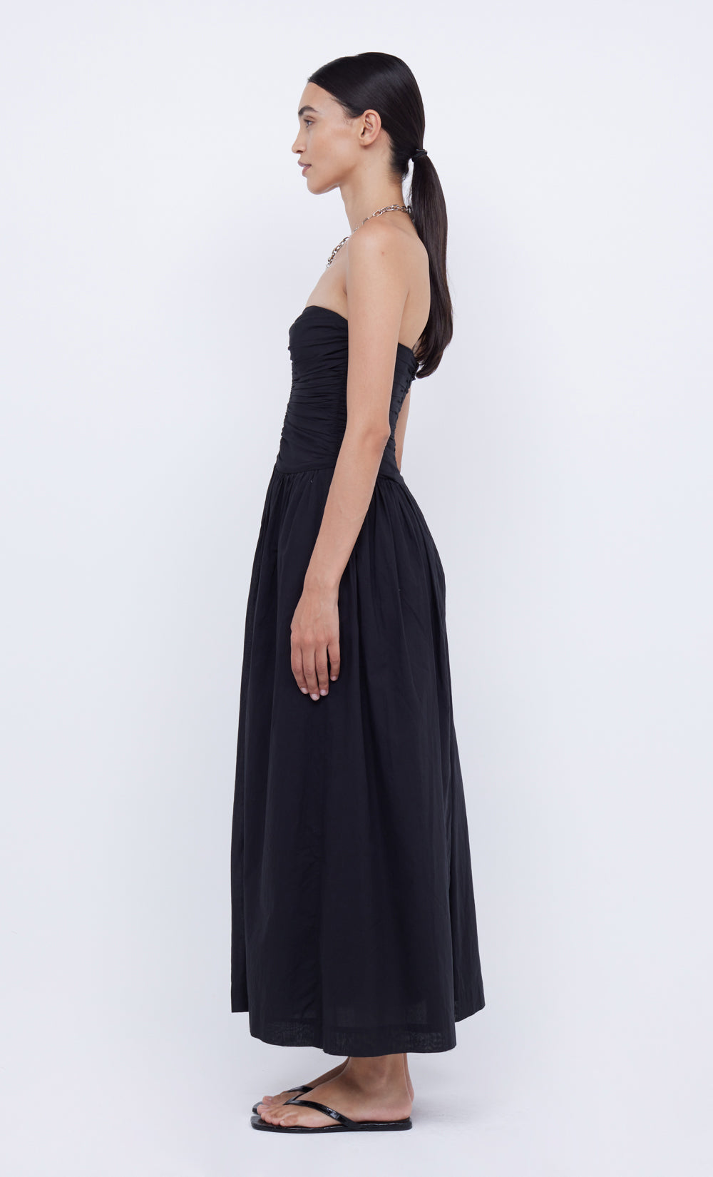 palmer strapless maxi black