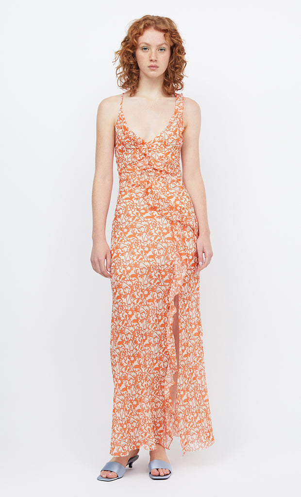 FIREFLY FRILL MAXI DRESS - FIESTA FLORAL