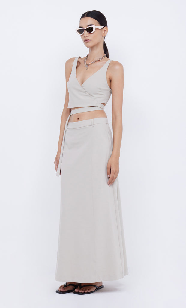 HALLIE MAXI SKIRT - CEMENT