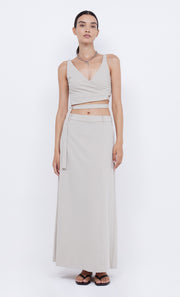 HALLIE MAXI SKIRT - CEMENT