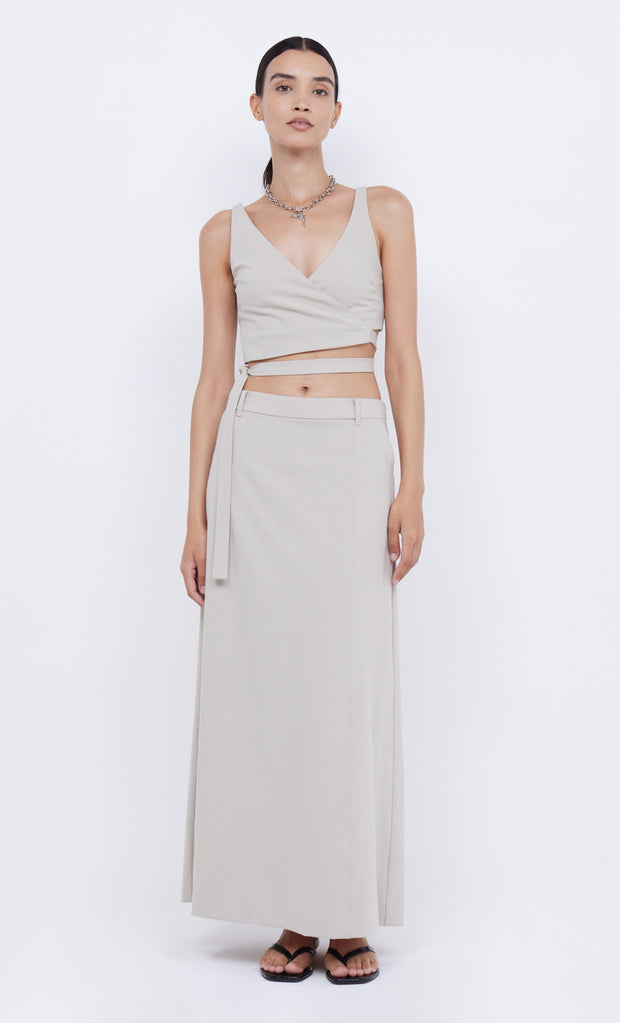 HALLIE MAXI SKIRT - CEMENT