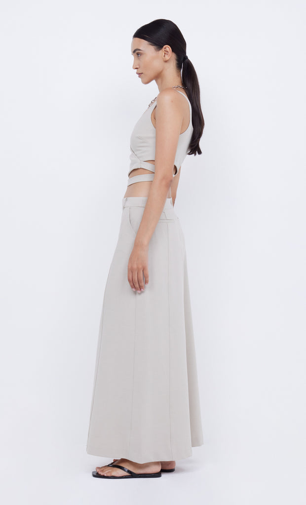 HALLIE MAXI SKIRT - CEMENT