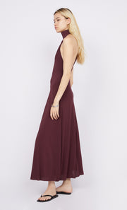 CASSIAN RACER DRESS - DEEP PLUM