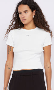 B+B RIB TEE - IVORY