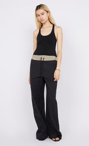 LEO CONTRAST PANT - BLACK/TAUPEE