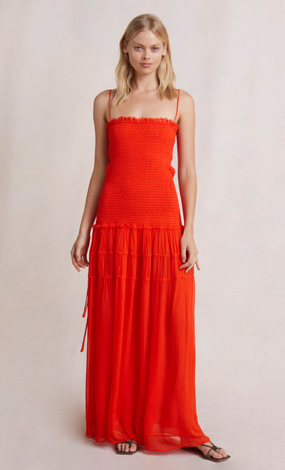 CHARLOTTE CUT OUT MAXI DRESS - FLAME