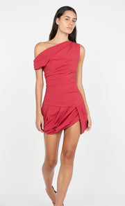 ANGELINA BUBBLE MINI DRESS - CHERRY