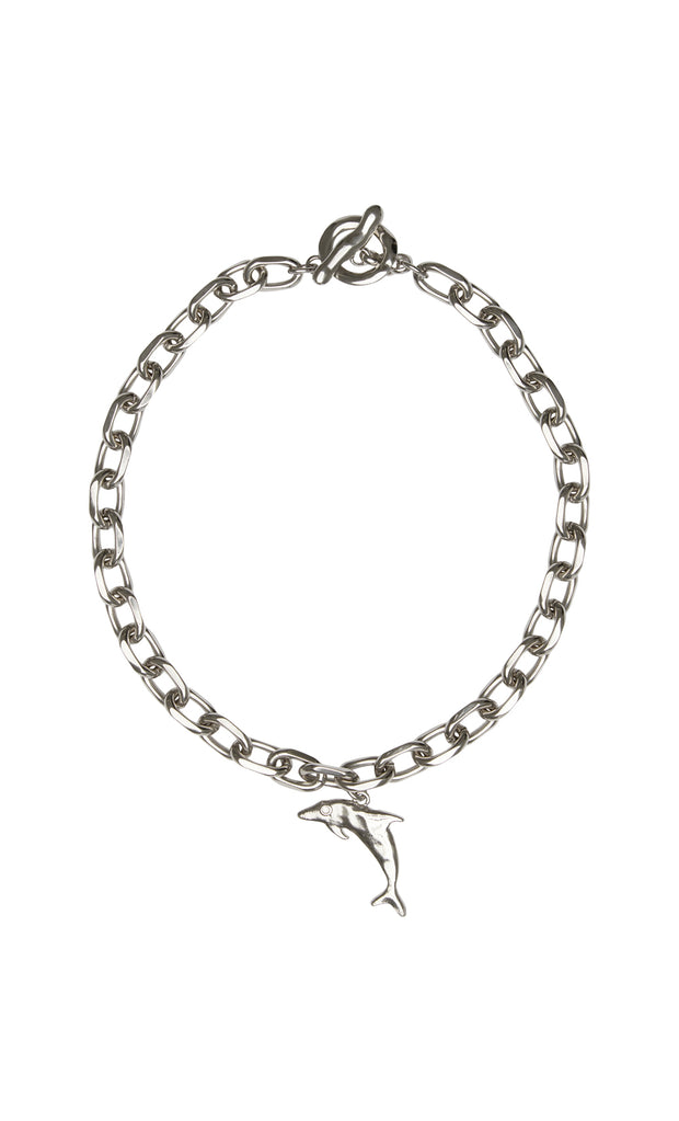 ADELLA DOLPHIN NECKLACE - SILVER