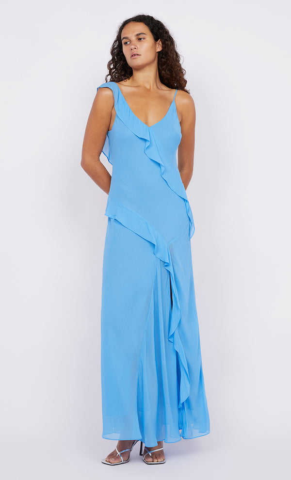 Aida Frill Dress in Azure by Bec + Bridge