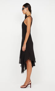 AIDA HALTER DRESS - BLACK