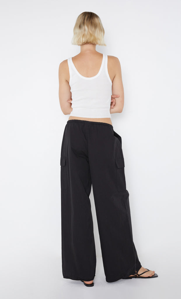 Black Aimee Wide Leg Cargo Pant in Black by Bec+Bridge