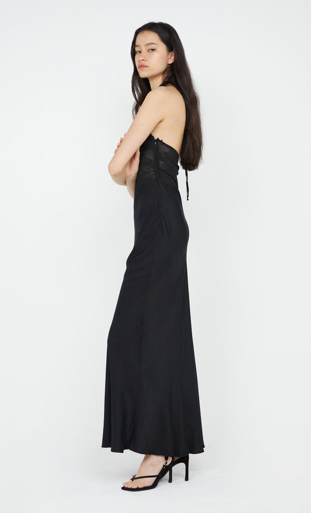 Akari Halter Dress in Black by Bec + Bridge