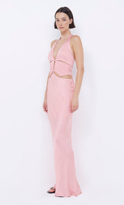 Alabama Halter Dress in Pink Sherbet by Bec + Bridge