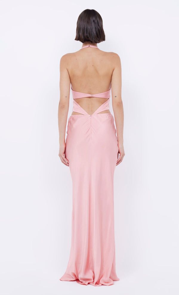 Alabama Halter Dress in Pink Sherbet by Bec + Bridge