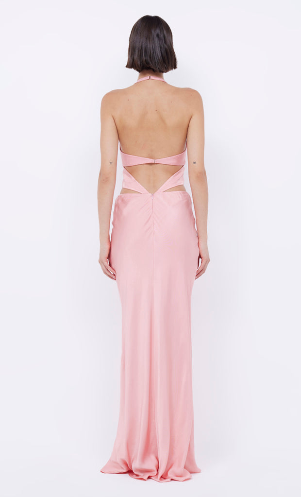 Alabama Halter Dress in Pink Sherbet by Bec + Bridge