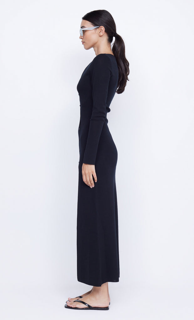 Alienor Key Hole Knit Maxi Dress in Black by Bec + Bridge