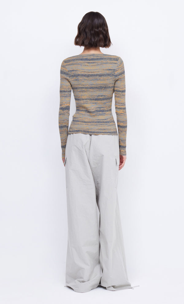 Alienor Keyhole Knit Cardigan in Ocean Dusk by Bec + Bridge