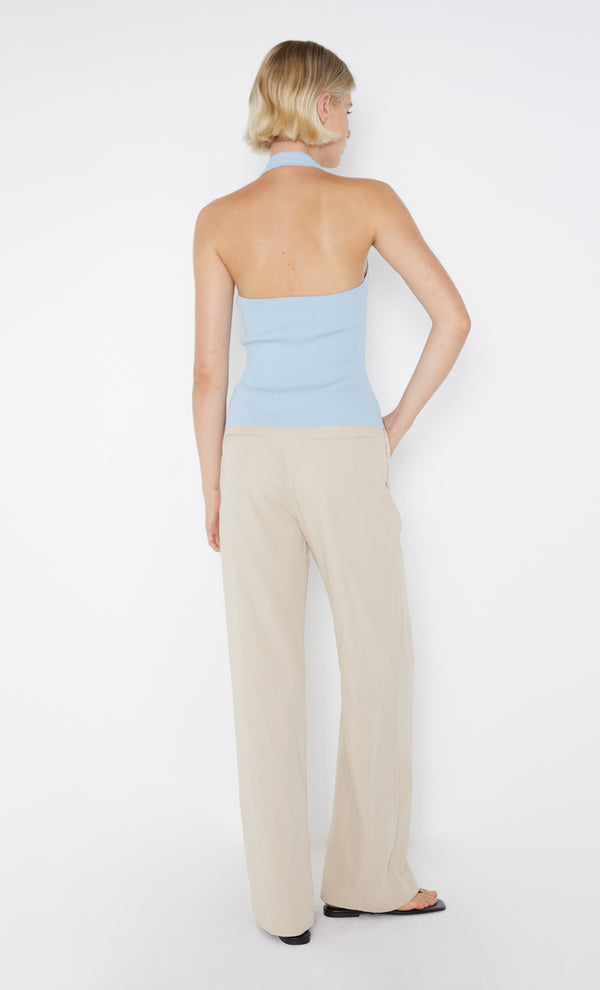 Dolphin Blue knit Amalfi Halter Top by Bec+Bridge