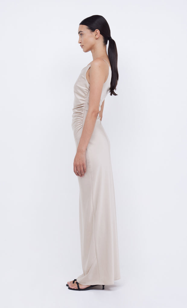 Eternity Asym One Shoulder Bridesmaid Maxi Dress in Sand by Bec + Bridge