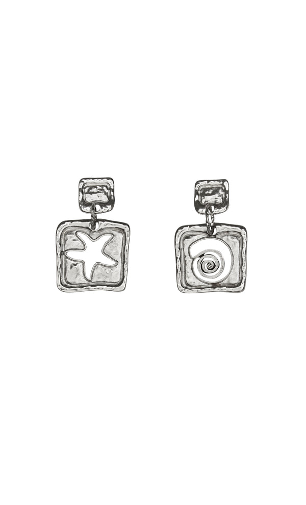 ATTINA SQUARE EARRING - SILVER