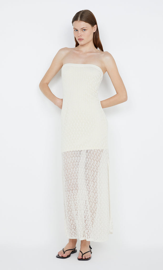 AURORA STRAPLESS DRESS - IVORY