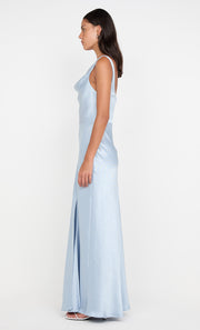 AUSTEN COWL NECK MAXI DRESS - DUSTY BLUE