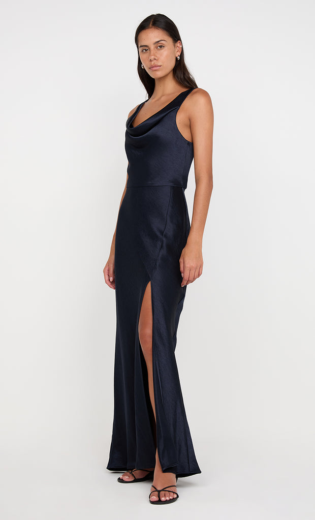 AUSTEN COWL NECK MAXI DRESS - INK