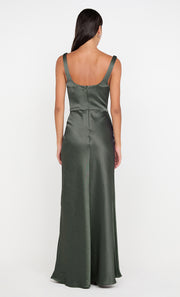 AUSTEN COWL NECK MAXI DRESS - DARK WILLOW