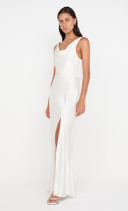 AUSTEN COWL NECK MAXI DRESS - IVORY