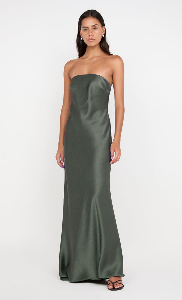 AUSTEN STRAPLESS MAXI DRESS - DARK WILLOW