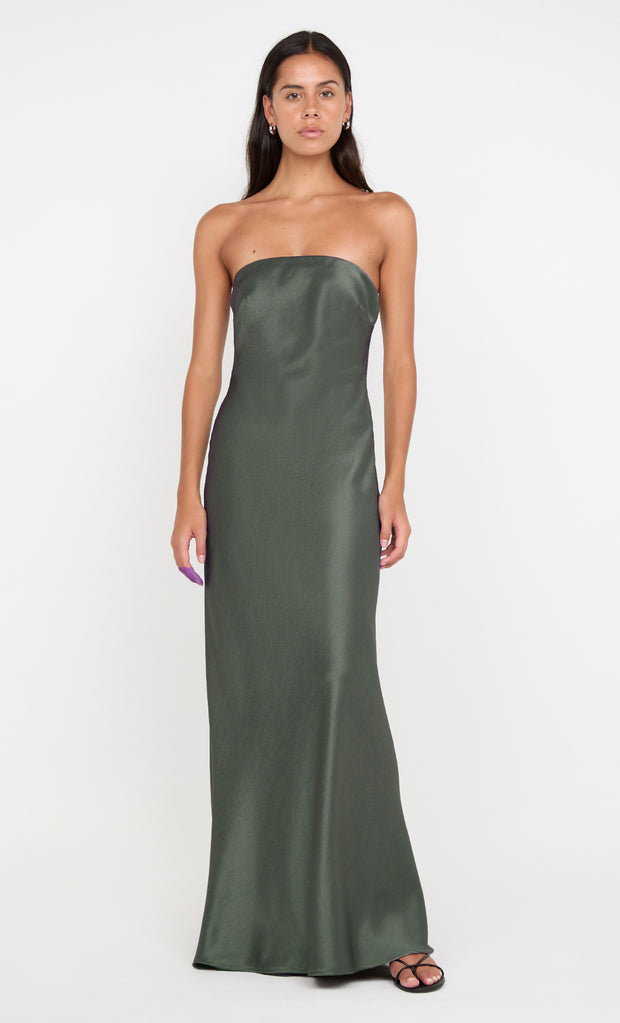 AUSTEN STRAPLESS MAXI DRESS - DARK WILLOW