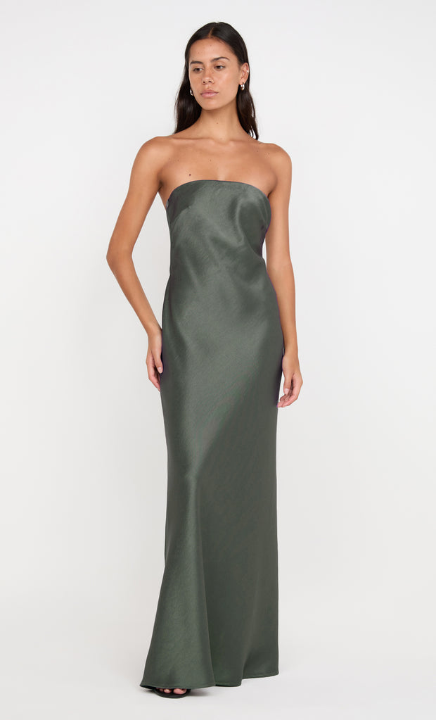 AUSTEN STRAPLESS MAXI DRESS - DARK WILLOW