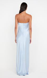 AUSTEN STRAPLESS MAXI DRESS - DUSTY BLUE