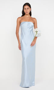 AUSTEN STRAPLESS MAXI DRESS - DUSTY BLUE