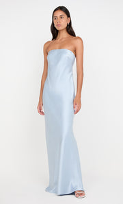 AUSTEN STRAPLESS MAXI DRESS - DUSTY BLUE